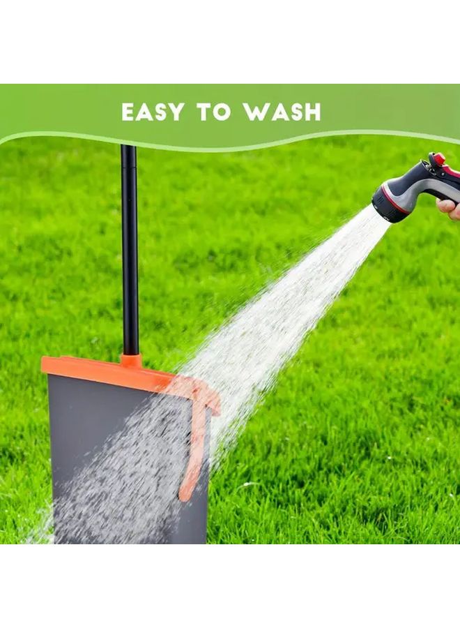 Gray Orange Rotating Dog Poop Scooper Kit With Rake Adjustable 46 Inch Handle 35 Bags - Image 4